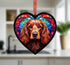 Cocker Spaniel Stained Glass Effect Heart Suncatcher